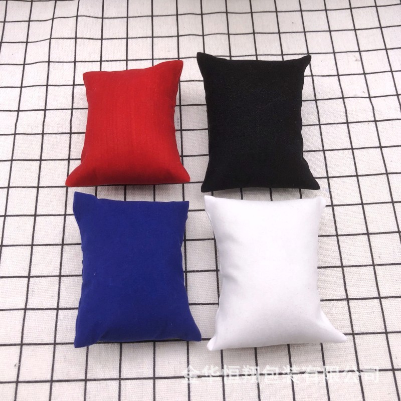 Customized Watch Display Pillow Jewelry Bracelet Display Stand Watch Holder Suede Leather Jewelry Watch Pillow