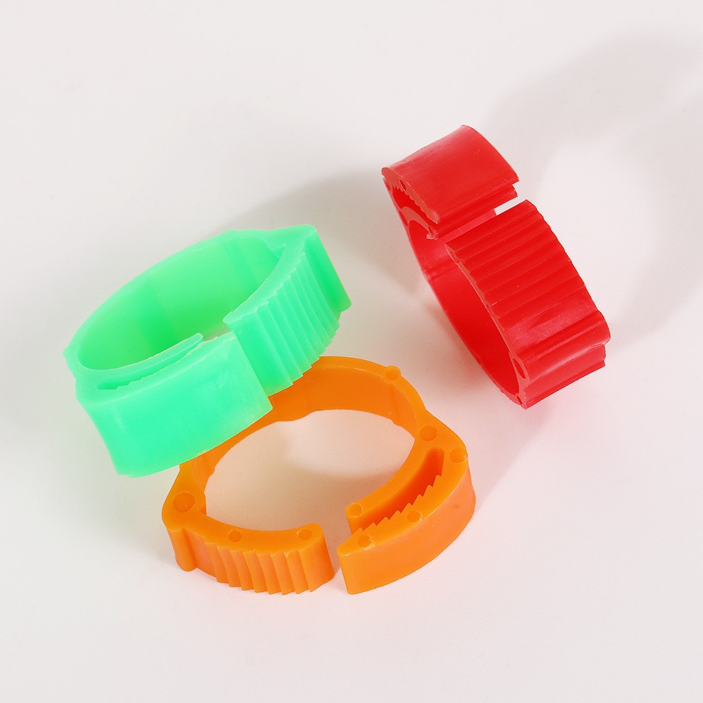 Chicken Foot Ring with Character Poultry Mark Buckle Foot Ring for Farm Chicken Label Buckle Chicken Duck Goose Disposable Foot Ring