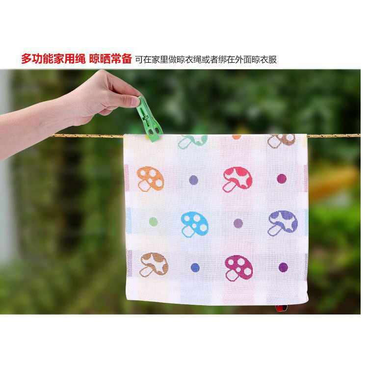 Thickened clothes drying rope quilt hanging clothes drying clothes windproof non-slip clothes drying rope outdoor thickened clothes hanging nylon rope