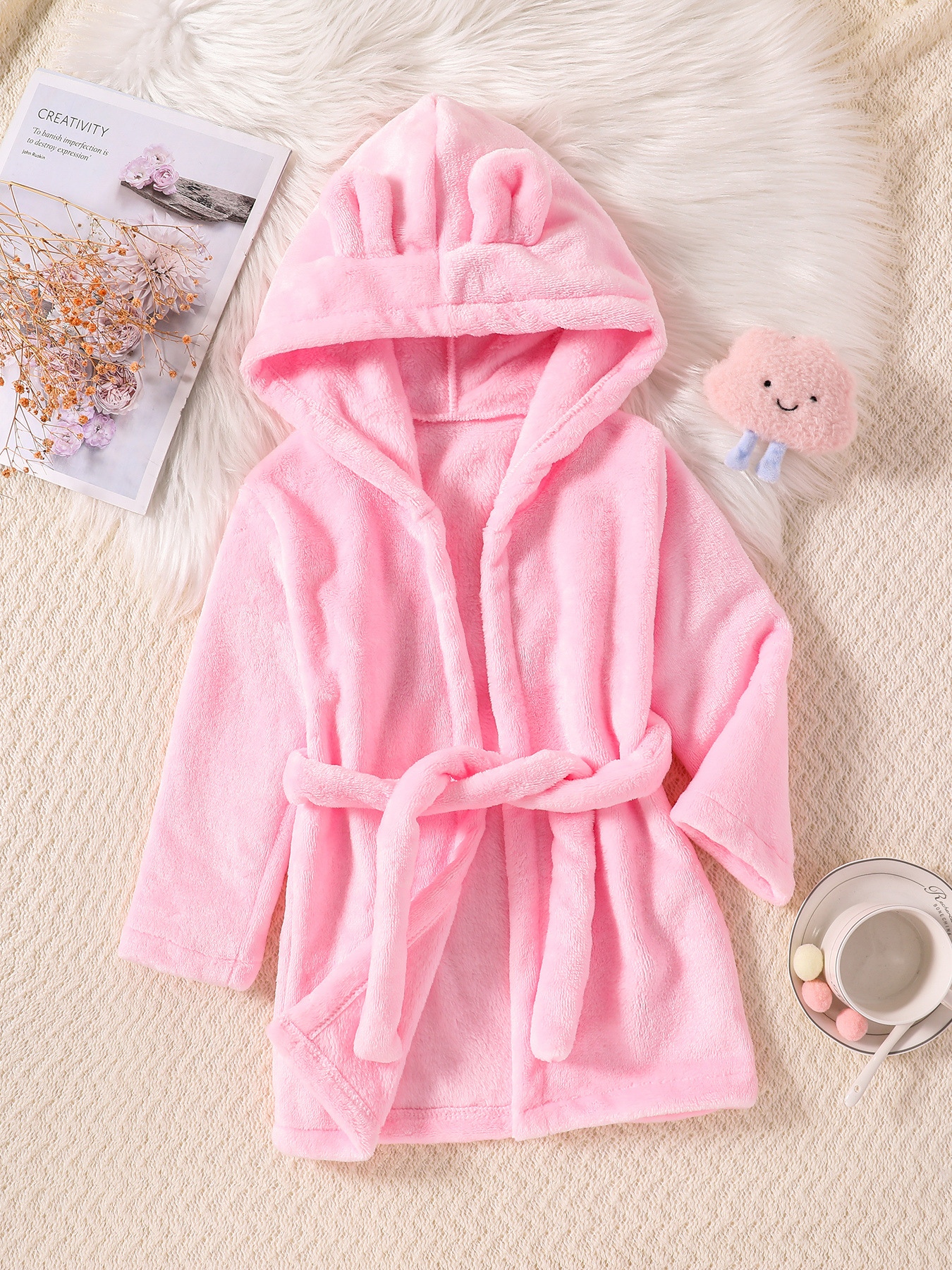 Children's Nightgown Flannel Baby Boy's Thickened Girl's Coral Fleece Pajamas Autumn and Winter Four Seasons Bathrobe