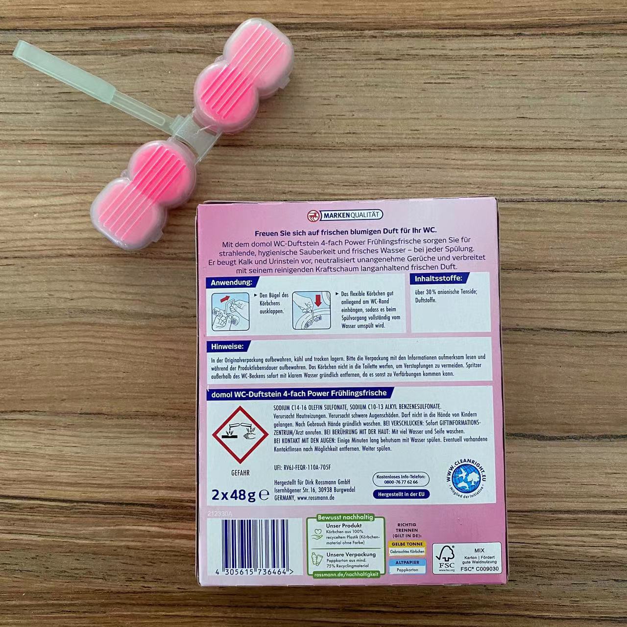 German Domol Toilet Hanging Ball Toilet Hanging Cleaner Toilet Flushing Incense Stone 2 Hanging 96g Wholesale