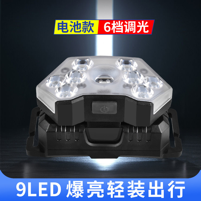 USB Rechargeable Led Dual Light Source Running Headlamp Outdoor Miner's Lamp Fishing Strong Light Cob Headlamp