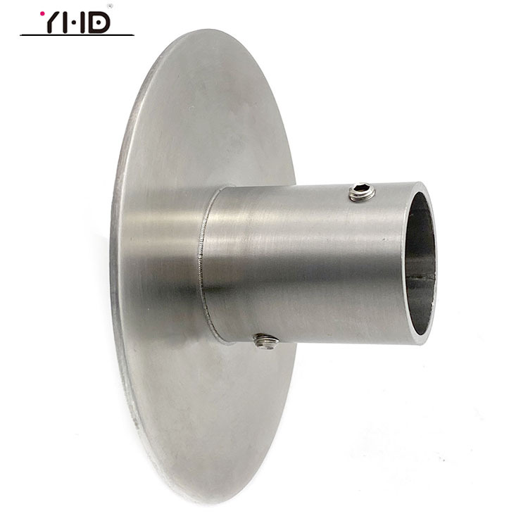 Stainless Steel Punch-Free Shower Curtain Rod Base 90 Large Outsole Plate 25 Large Flange Outsole Gulan Nail-Free Flange Seat Waterproof