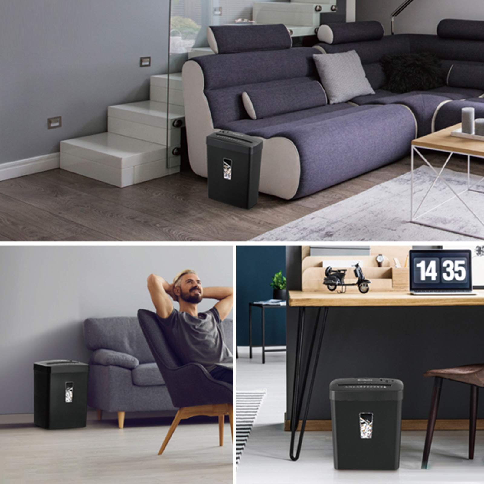 Ling Ya C220 Paper Shredder Office 13L Large Capacity Household Small Automatic Document Shredding Level 4 Security Level 5