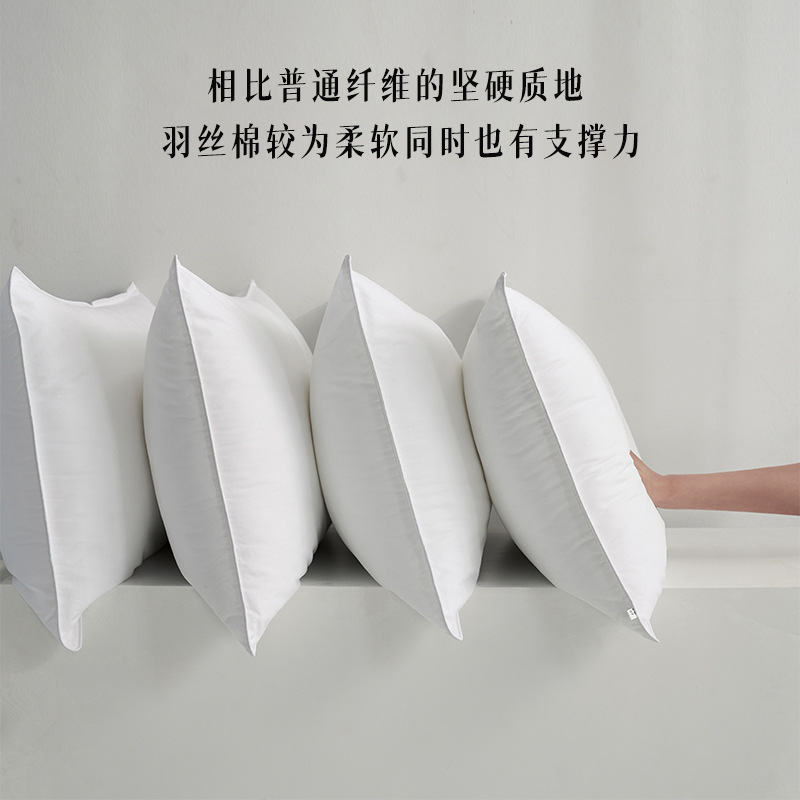 Down-Proof Fabric Pillow Core, All-Cotton Fabric, Five-Star Hotel Pillow, Single Product, Cervical Spine Protection, Comfortable Sleep, Does Not Collapse