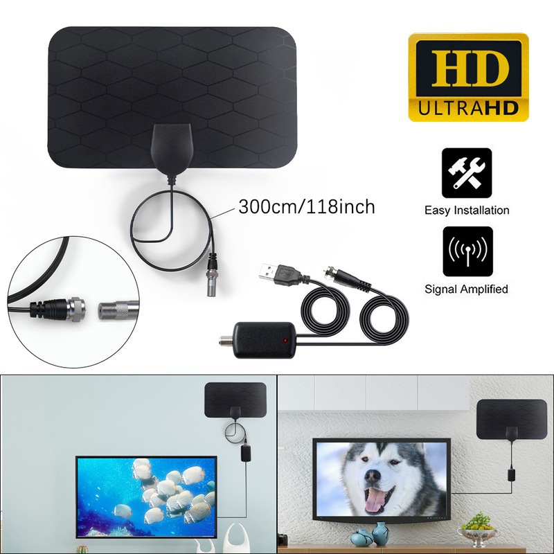 3000Miles 1080p HD digital TV antenna DVB-T2 TV antenna with amplifier booster
