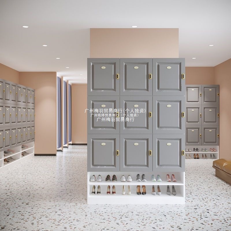 Wooden Locker Yoga Studio Barber Shop Bag Storage Cabinet Gym Dormitory Employee Cabinet Induction Lock Storage Storage Cabinet