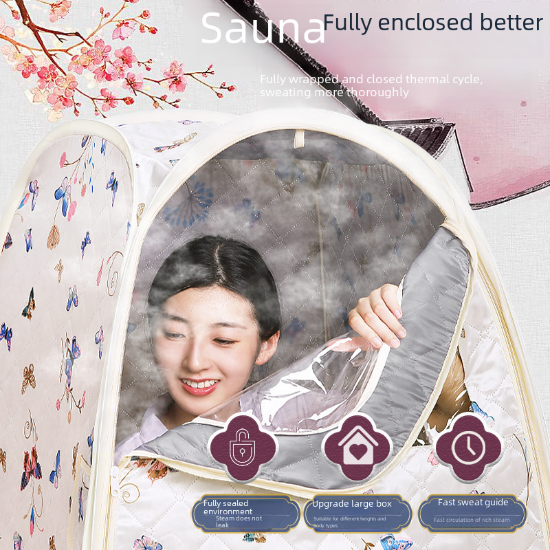 New Household Sweat Steam Box Thickened Heated Full Body Folding Steam Sauna Box Fumiger Moon Full Moon Sweating