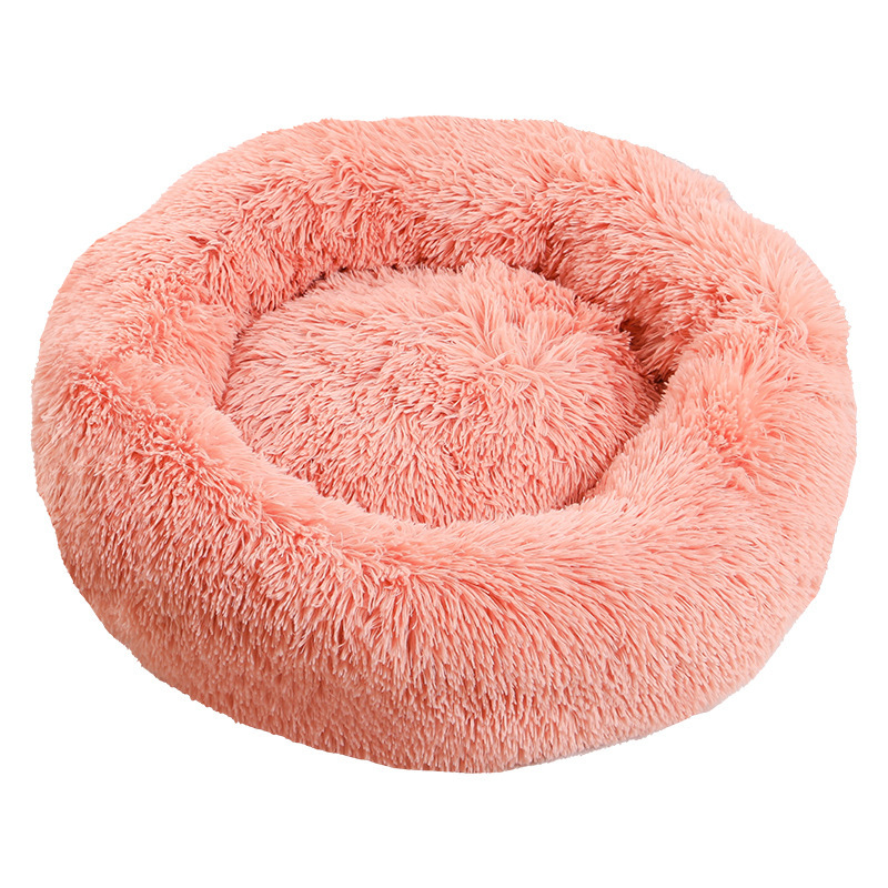 Winter Cat Bed, Autumn and Winter Warm Bed, Plush Dog Bed, Round Cat Bed, Dog Mat, Deep Sleep Cat Bed
