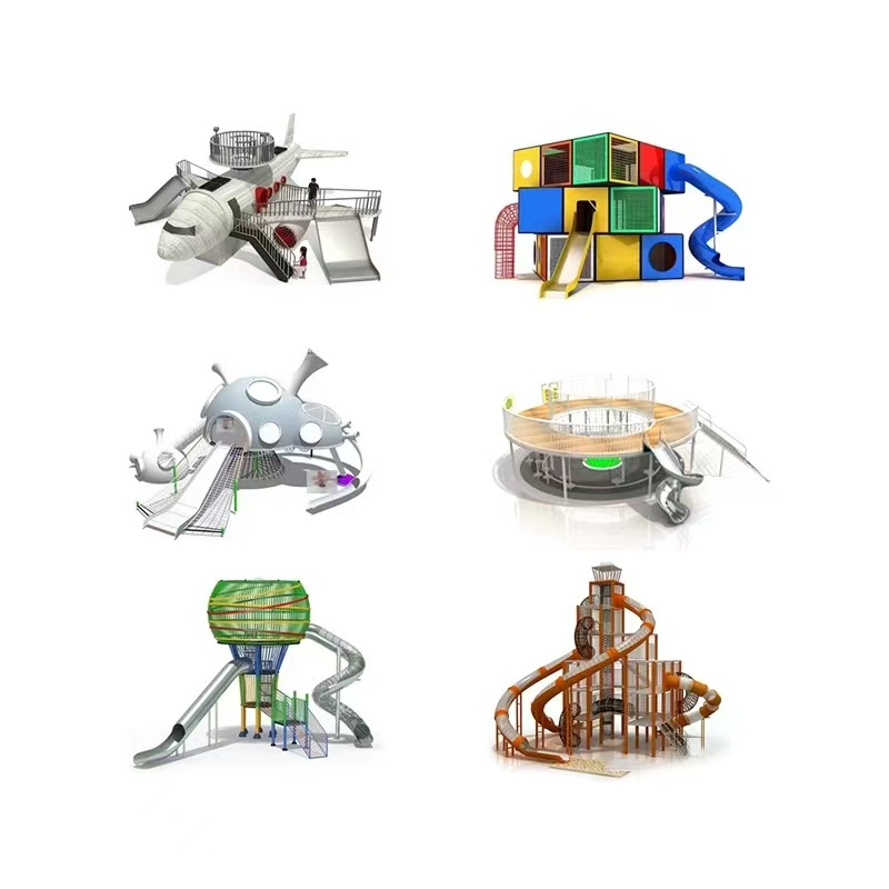 Outdoor Amusement Equipment Manufacturers, Children's Playgrounds, Non-Powered Facilities, Community Scenic Spots, Parks, Stainless Steel Slide Combinations