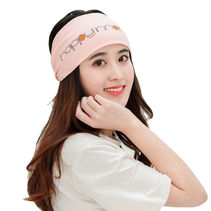 Customized Wholesale Postpartum Hats Autumn and Winter Pure Cotton Printed Headscarf Slouchy Hats Headbands for Pregnant Women and Mothers Autumn and Winter Maternity Hats