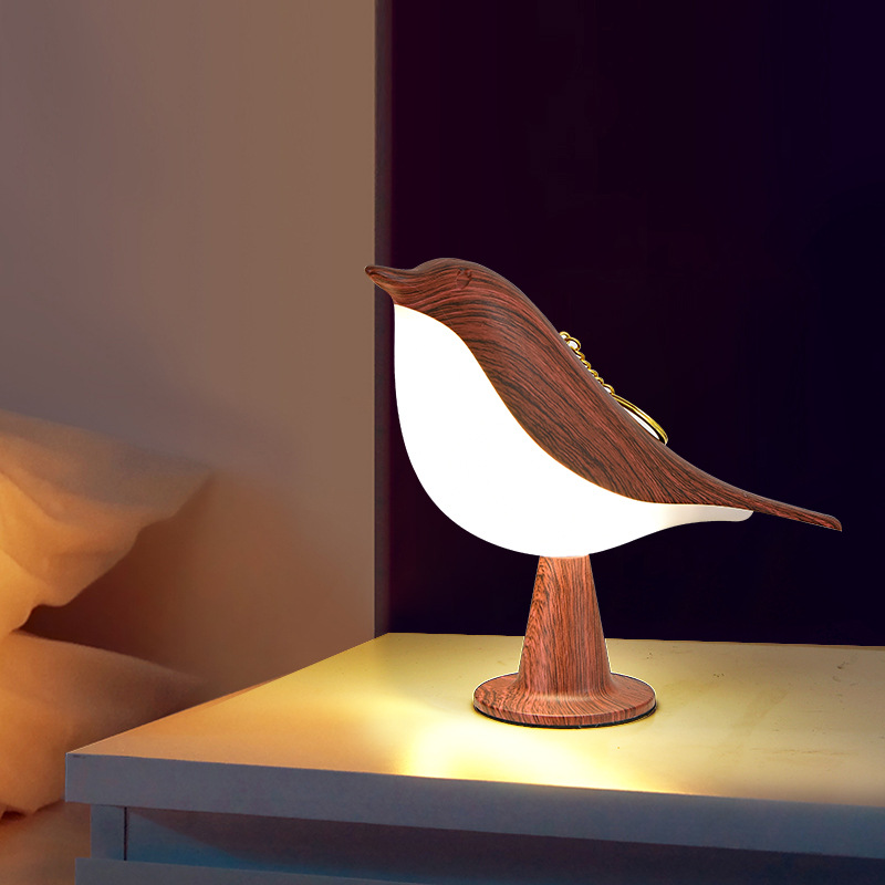 Creative Magpie aromatherapy led car Decoration lamp bedroom bedside Bird night light charging touch atmosphere table lamp