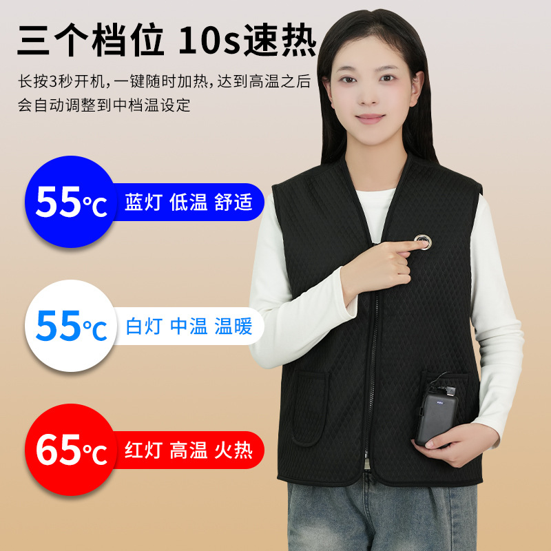 Heating Vest Smart Heating Clothing Men's and Women's Heating Clothing USB Electric Heating Vest Charging Heating Clothing Thermal Vest