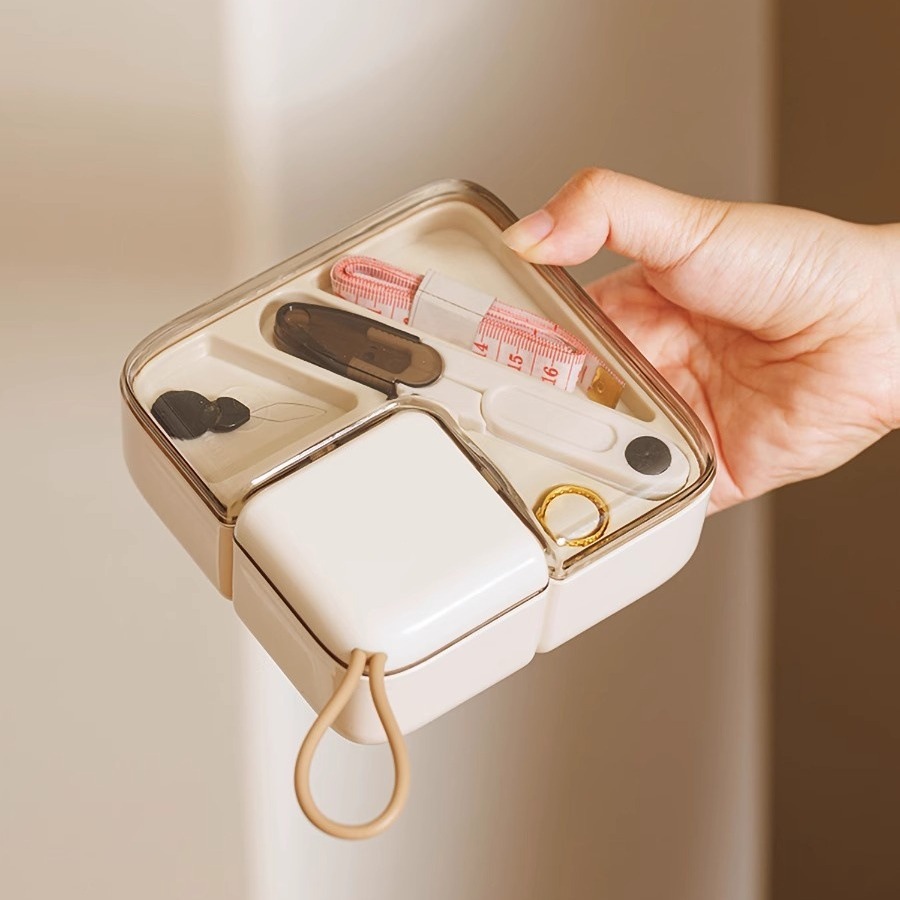 Light Luxury Household Sewing Box High-end Portable Multifunctional Practical Hand Sewing Needle Sewing Tools Sewing Bag Storage Box