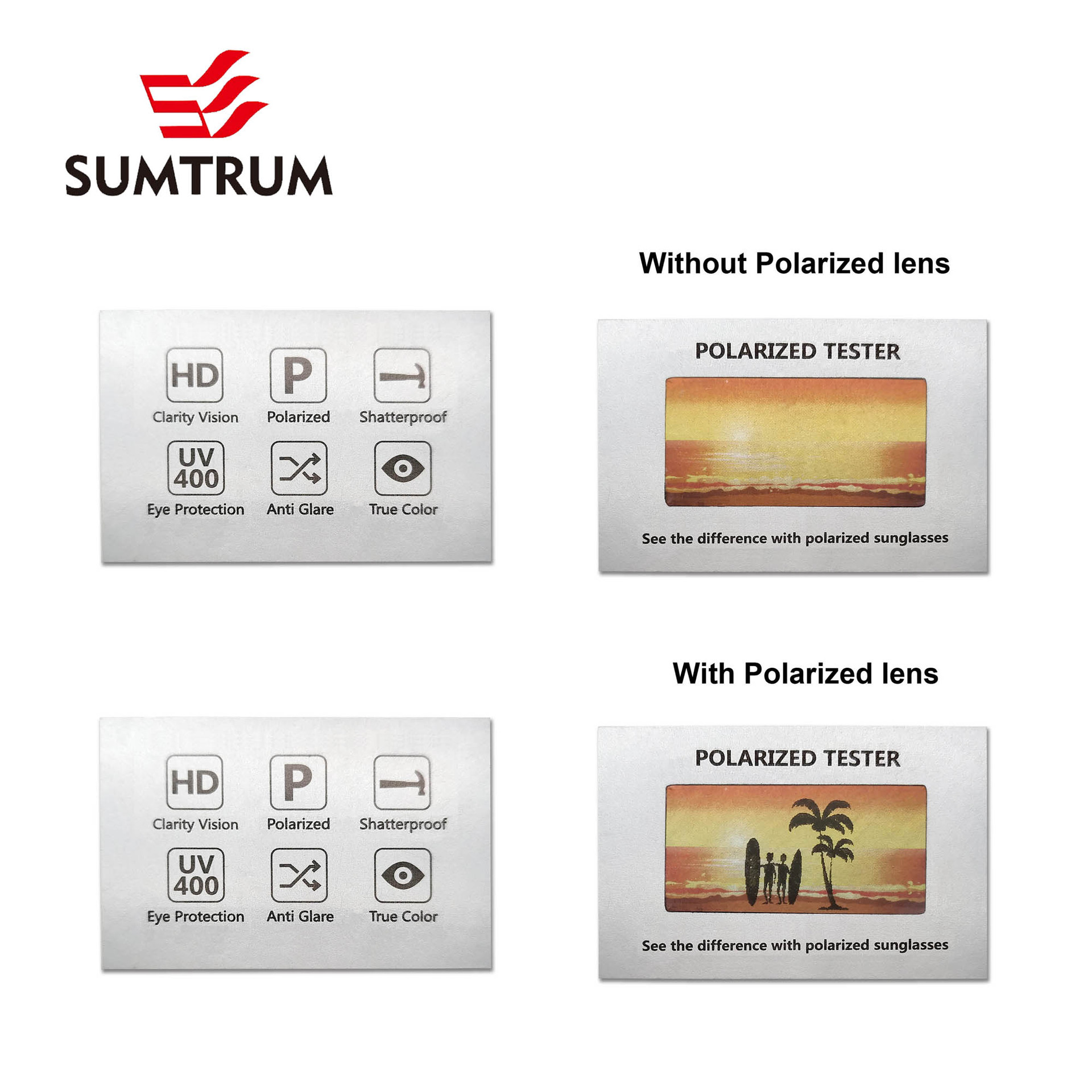 Тестовая карточка для поляризованных очков Spot English, аксессуары для очков, тестовая карточка для солнцезащитных очков