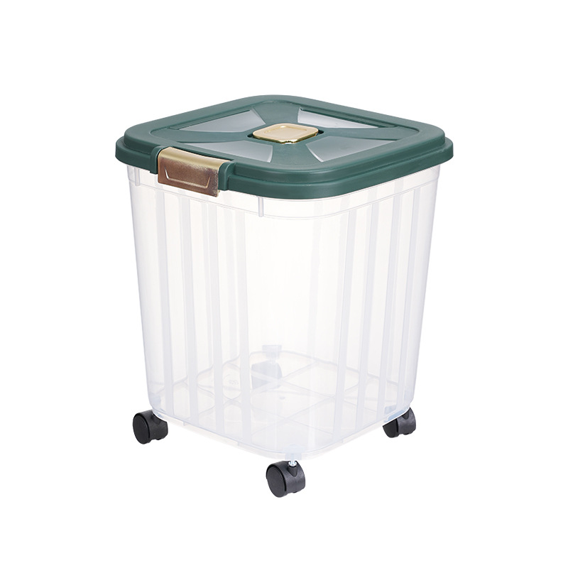 Dog Food Barrel 30kg Large Capacity Storage Dog Food Cat Food Thickened Sealed Household 20kg Pet Snack Storage Barrel