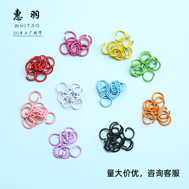 оптовая цветная краска железное кольцо ювелирные аксессуары железное соединительное кольцо C кольцо открытое маленькое C соединительное кольцо открытое кольцо