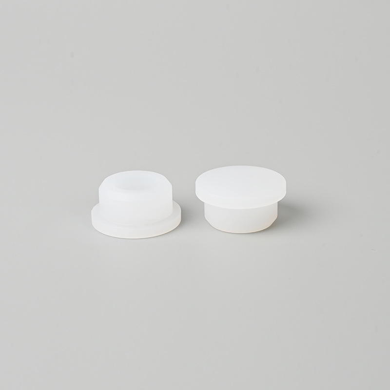 Food grade solid silicone plug sealing dustproof soft silicone plug T-shaped straight hole high temperature resistant plug hollow rubber plug