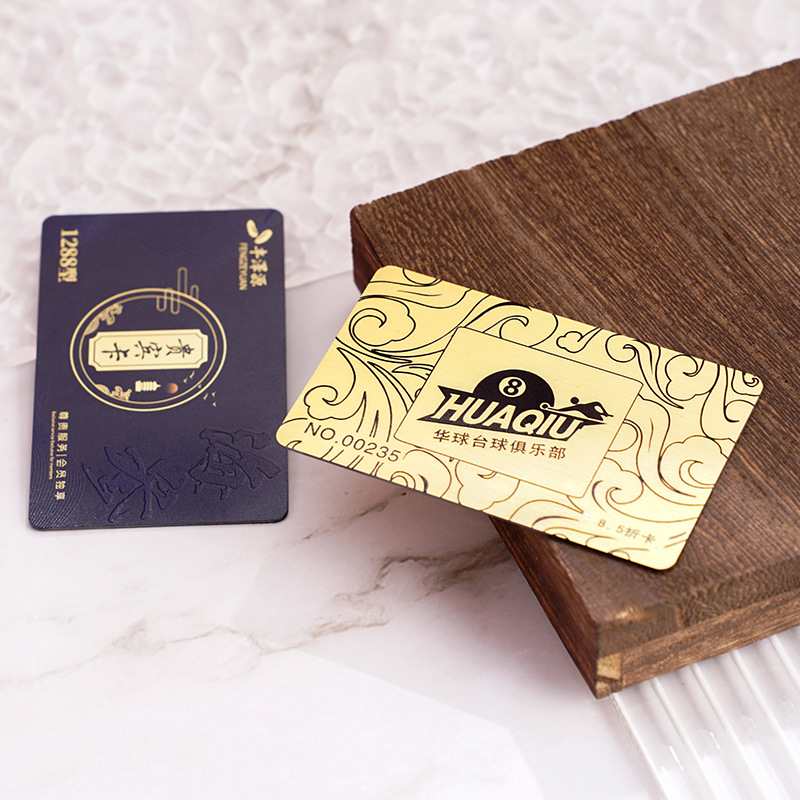 Production of Pvc Embossed Brushed Gold Card Black Material Card High-End Hot Stamping Uv Vip Card Recharge Supreme Vip Membership Card