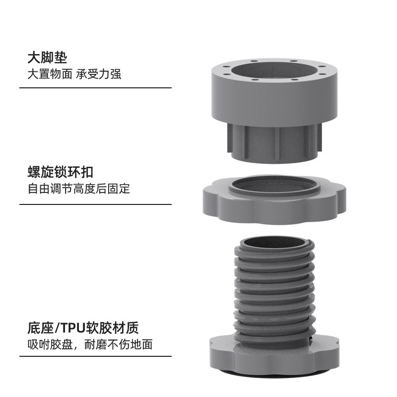 Adjustable Washing Machine Foot Pads Shock-Absorbing Anti-Slip Foot Pads Shock-Absorbing Anti-Slip Pulsator Drum Fully Automatic Universal Refrigerator Rack