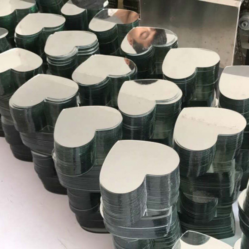 Manufacturer Glass Mirror Processing 1Mm-5Mm Round Square Special-Shaped Led Cosmetic Mirror Gift Mirror Asymmetrical Lens