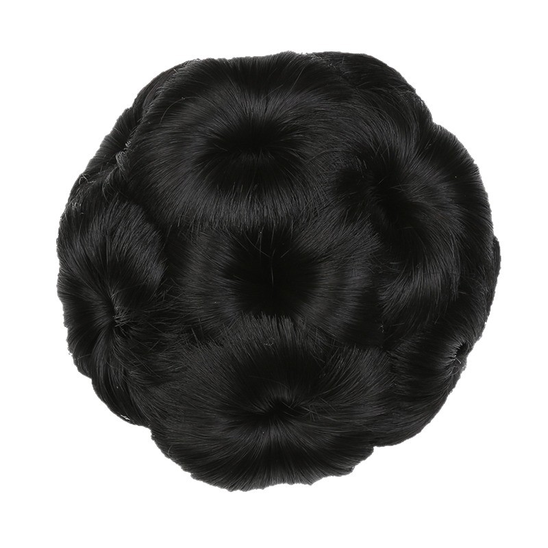 Hair Bun Wig for Women, Claw Clip Style, Nine-Flower Bun Wig, Bun Hairstyle for Girls, Curly Hair
