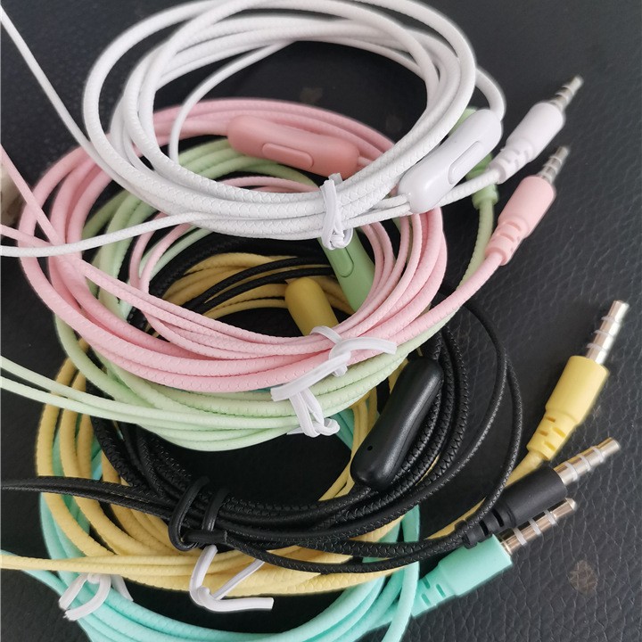 Macaron Color Mobile Phone Headset Hands-free Call Wired Universal 3.5MM Music Headset In-ear Bass