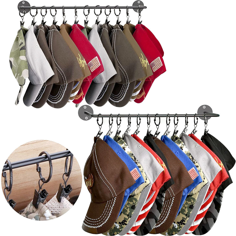Cross-Border Hat Rack, Multi-Functional Towel and Shoe Storage Rack, Wrought Iron Hat Rack, Solid Core Hanging Rack