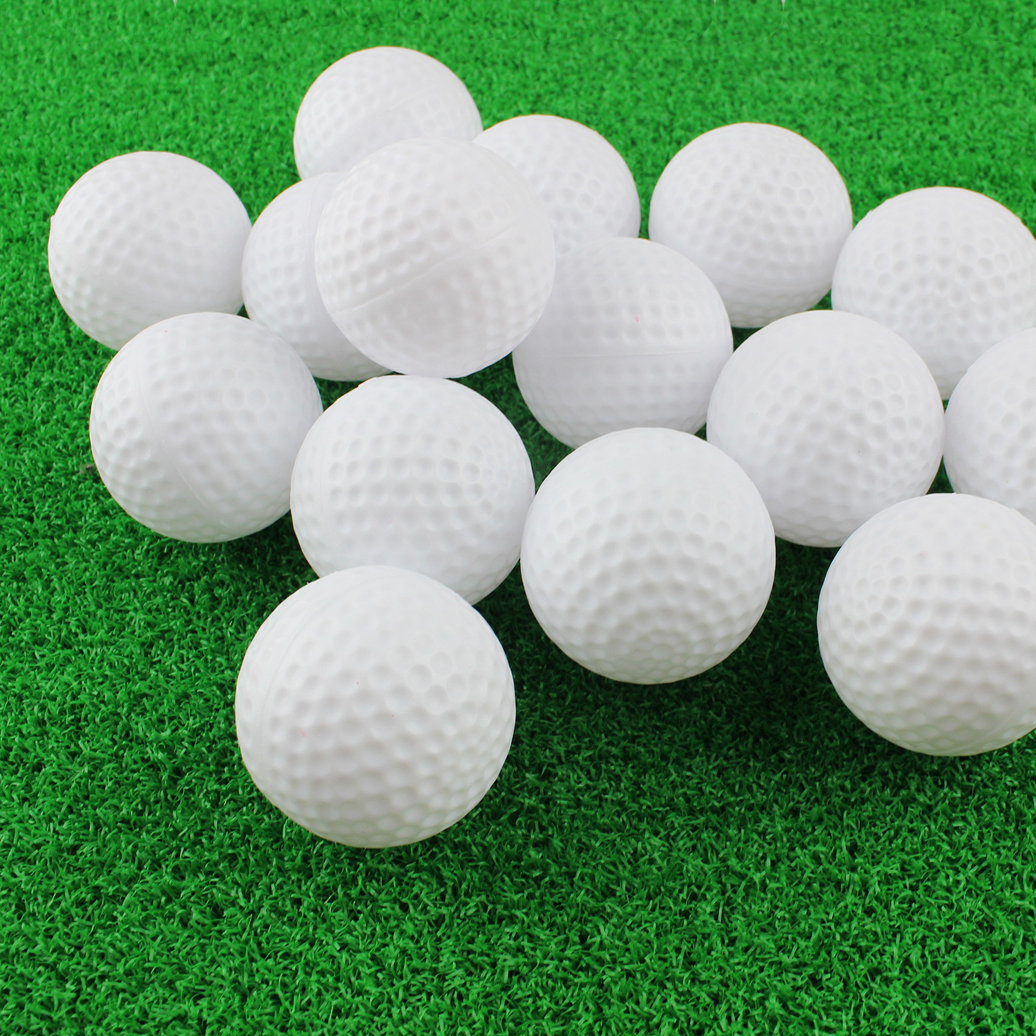 41mm non-porous mixed color indoor golf practice ball PE blow molded hard hollow ball toy pet ball