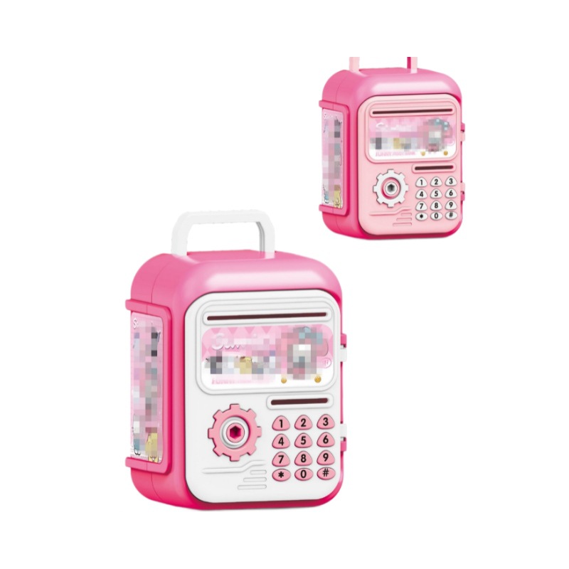 Children's Safe Savings Tank Password Box Piggy Bank ATM Machine Cartoon Deposit Machine Kabi Bala Toys Cross Border