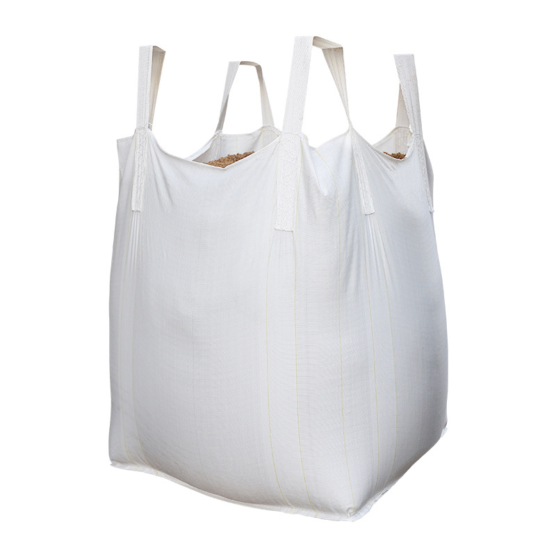 Guangdong Ready-Made Large Opening Ton Bag 2t Container Bag with Upper and Lower Loading Port, Wear-Resistant Ton Bag Factory Direct Sale, Uv-Resistant and Sun-Proof