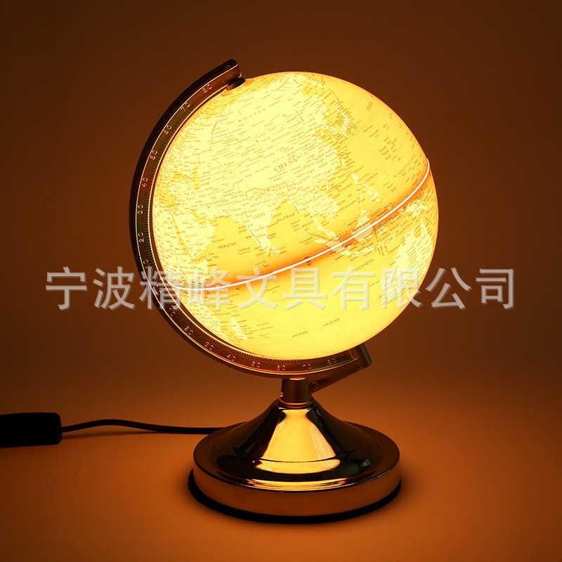 Jingfeng Custom Metal Bracket Globe Led Ornaments Custom Oem School Geography Teaching Tools Hd