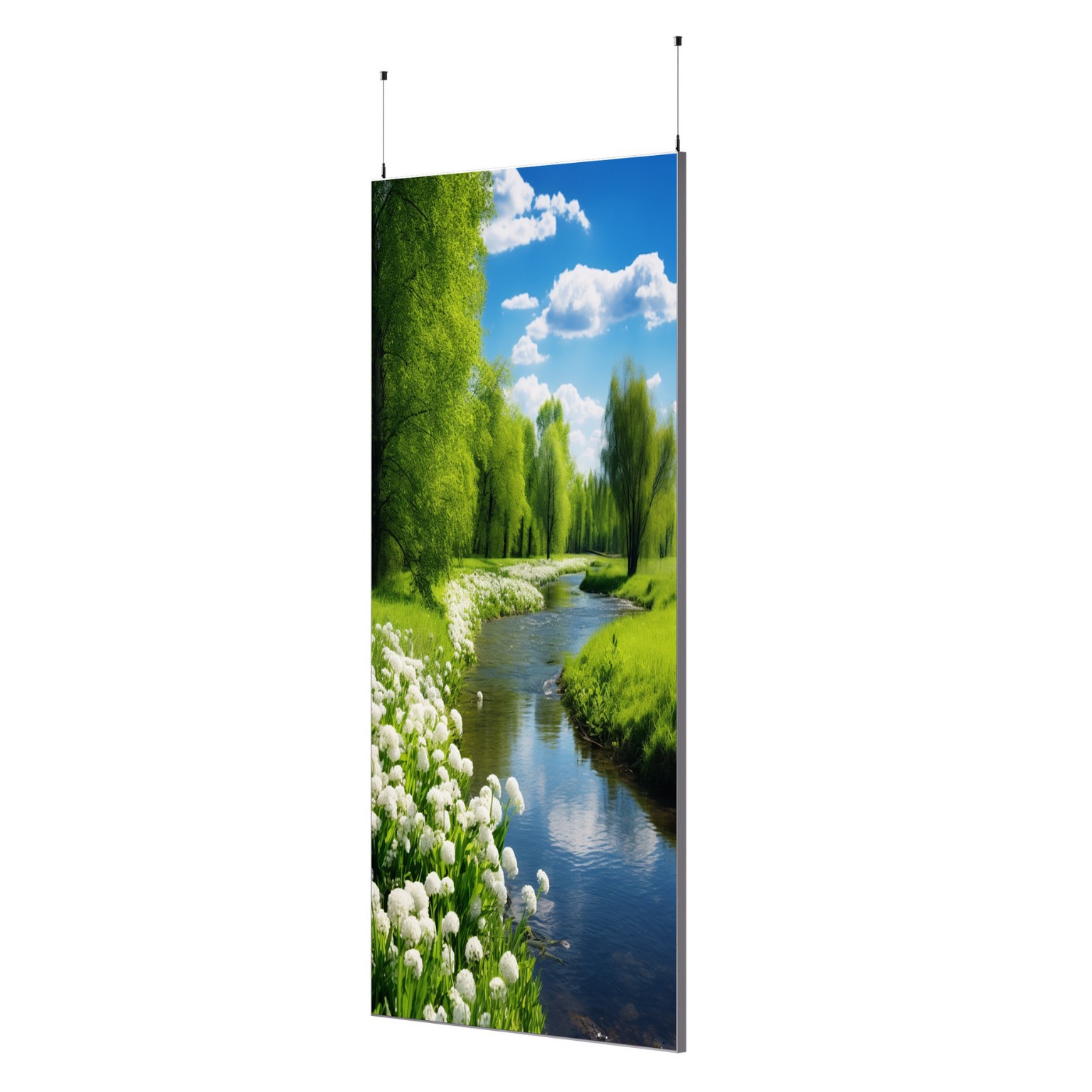 66-Inch Landscape Led Poster Display - Ceiling Mounted