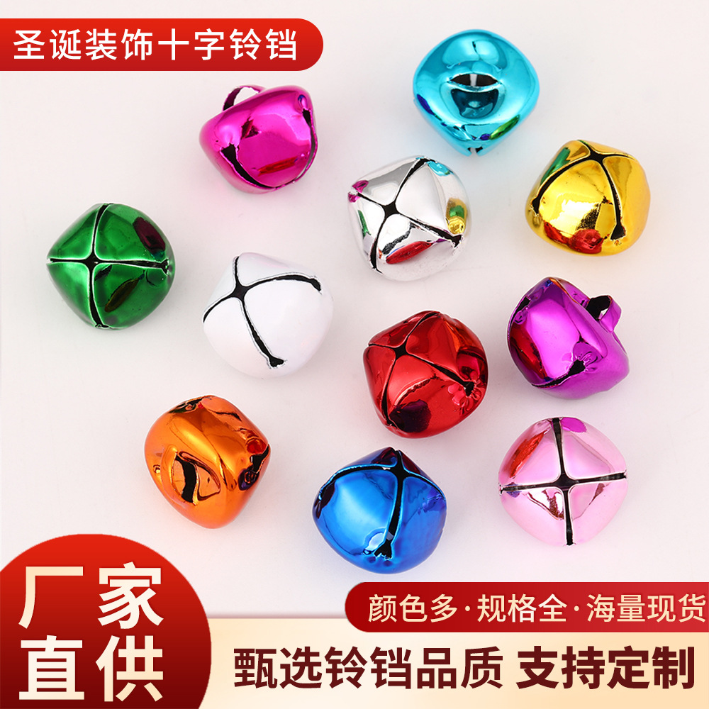 Рождественское украшение крест колокол из железа DIY цветная краска металлический колокол ручной работы подвеска для ошейника домашних животных круглый колокол