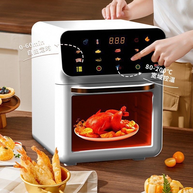 Factory wholesale foreign trade new large capacity air fryer multifunctional electric fryer visual household electric oven