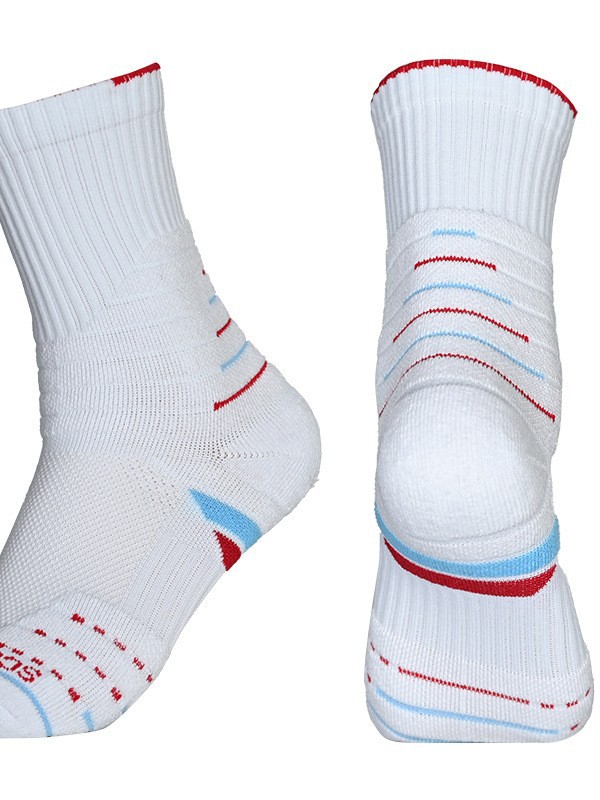 Basketball Socks Men's Mid-Length Thickeneded Pure Cotton Professional Running Adult Men's Towel Bottom Elite High-Top Football Socks