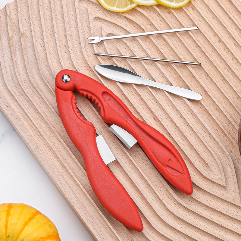 New Crab Eating Tool Set Stainless Steel Crab Tools Crab Claws Crab Fork Crab Needle Crab Spoon Eating Hairy Crab Combination Set