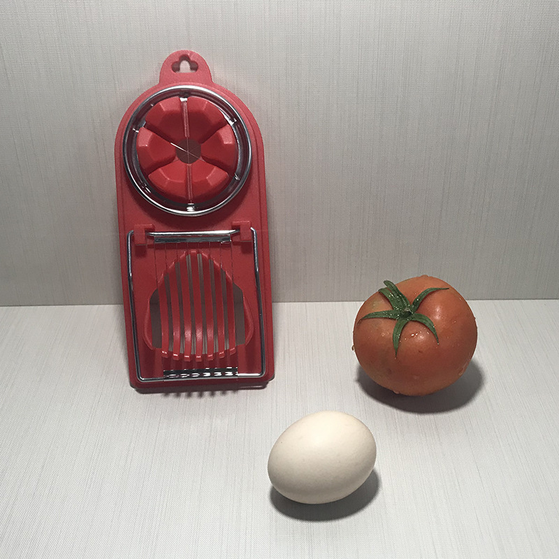 Egg Slicer Stainless Steel Egg Cutter Single-Use Cutting Multifunctional Preserved Egg Two-In-One Cutting Egg God