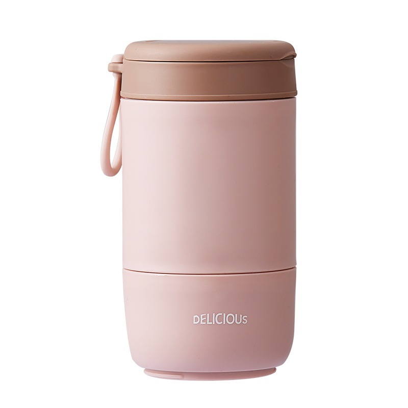 Insulated breakfast cup student office worker milk stainless steel soup cup portable tableware suit cup gift wholesale