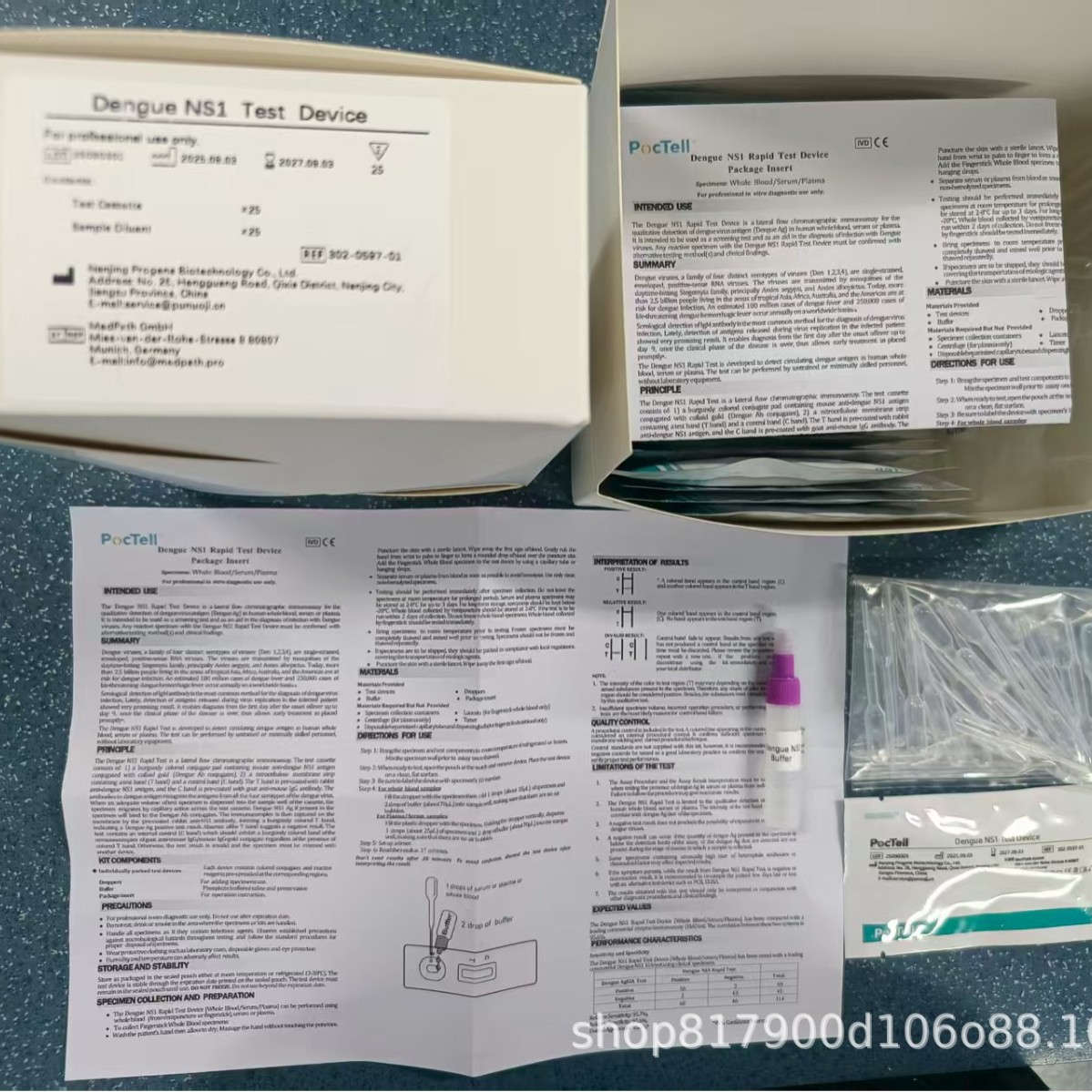 Dengue Igg/Igm/Ns1 Single-Window, Dual-Window, Multi-Specification Colloidal Gold Detection Available for Oem