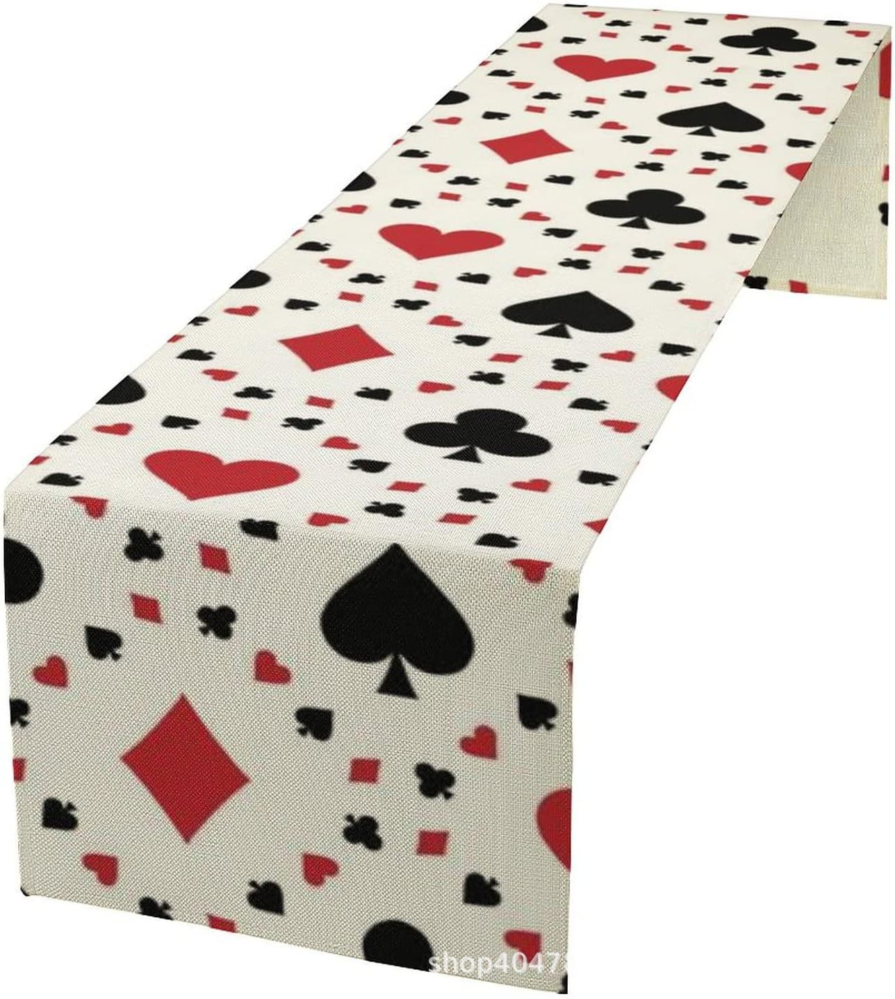 Poker Linen Tablecloth with Pictures, Cross-Border Table Napkin, Party Decoration, Theme Dining Room, Cross-Border Amazon