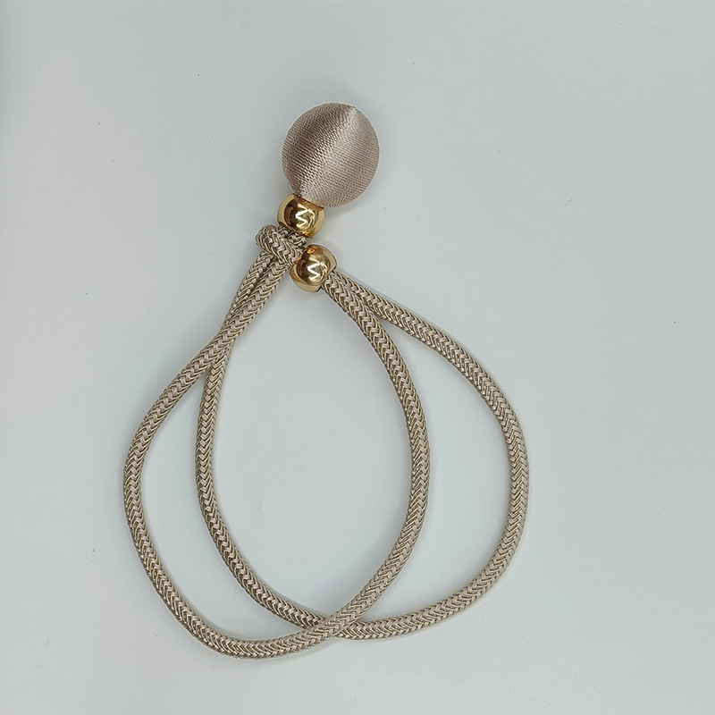 In stock wholesale simple style curtain strap woven portable pull-out adjustable size curtain buckle