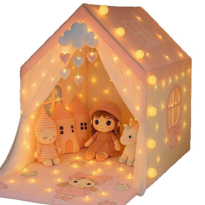 Tent Children's Indoor Princess Girl Toy Cartoon Small House Dream Castle Pretend Play Toy Household Internet Celebrity