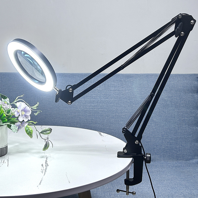 Eye Protection Reading Learning Lamp Led Long Arm American Table Lamp Welding Appraisal Repair Work Foldableing Magnifying Glass Table Lamp