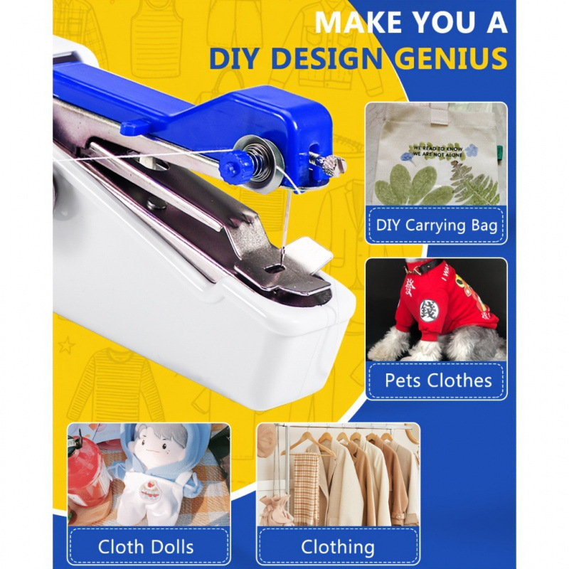 2026 New Cross-Border Dropshipping Portable Handheld Sewing Machine Suitable for Beginners--Simple and Easy to Use.
