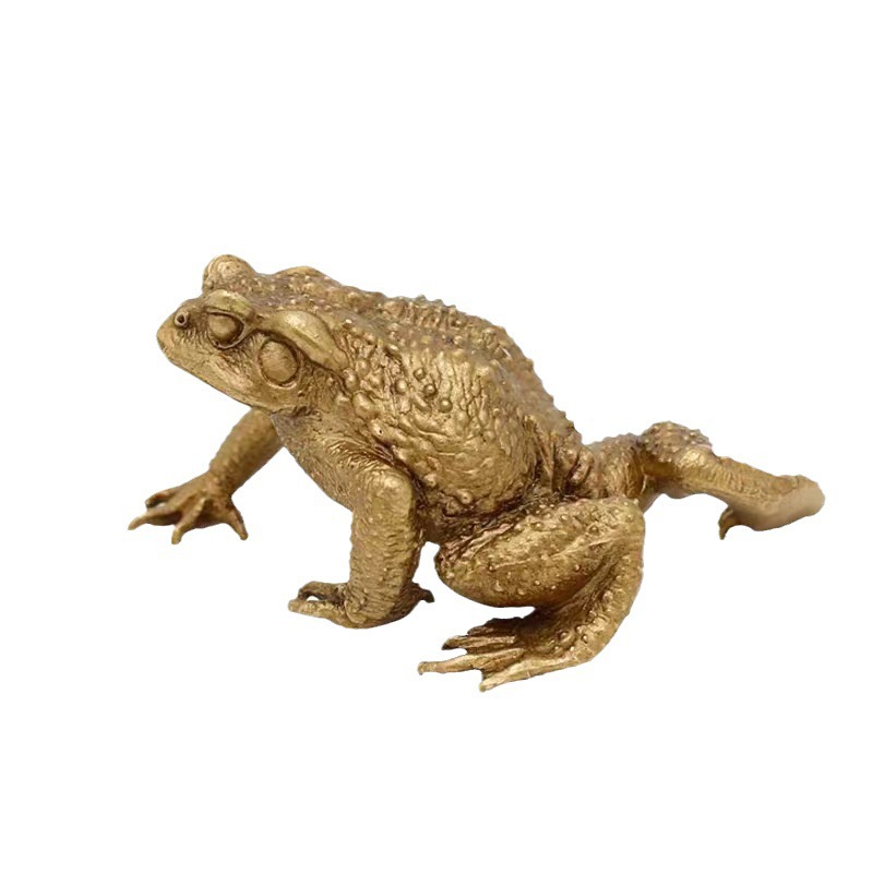Brass Golden Toad Ornaments Lucking Three-legged Toad Copper Toad Shop Opening Gift Home Living Room Feng Shui Decorations