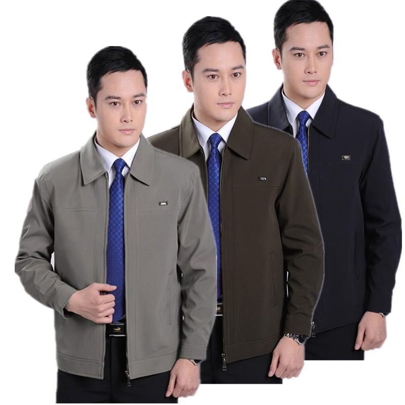 Куртка для мужчин среднего и пожилого возраста, больших размеров, деловая повседневная куртка, осень-зима