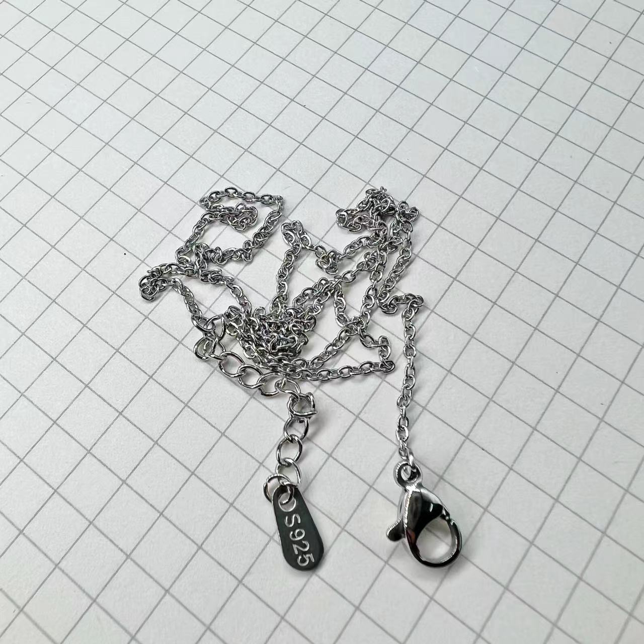 Stainless steel O-chain 304 cross chain summer fashion all-match titanium steel clavicle chain DIY semi-finished plain chain