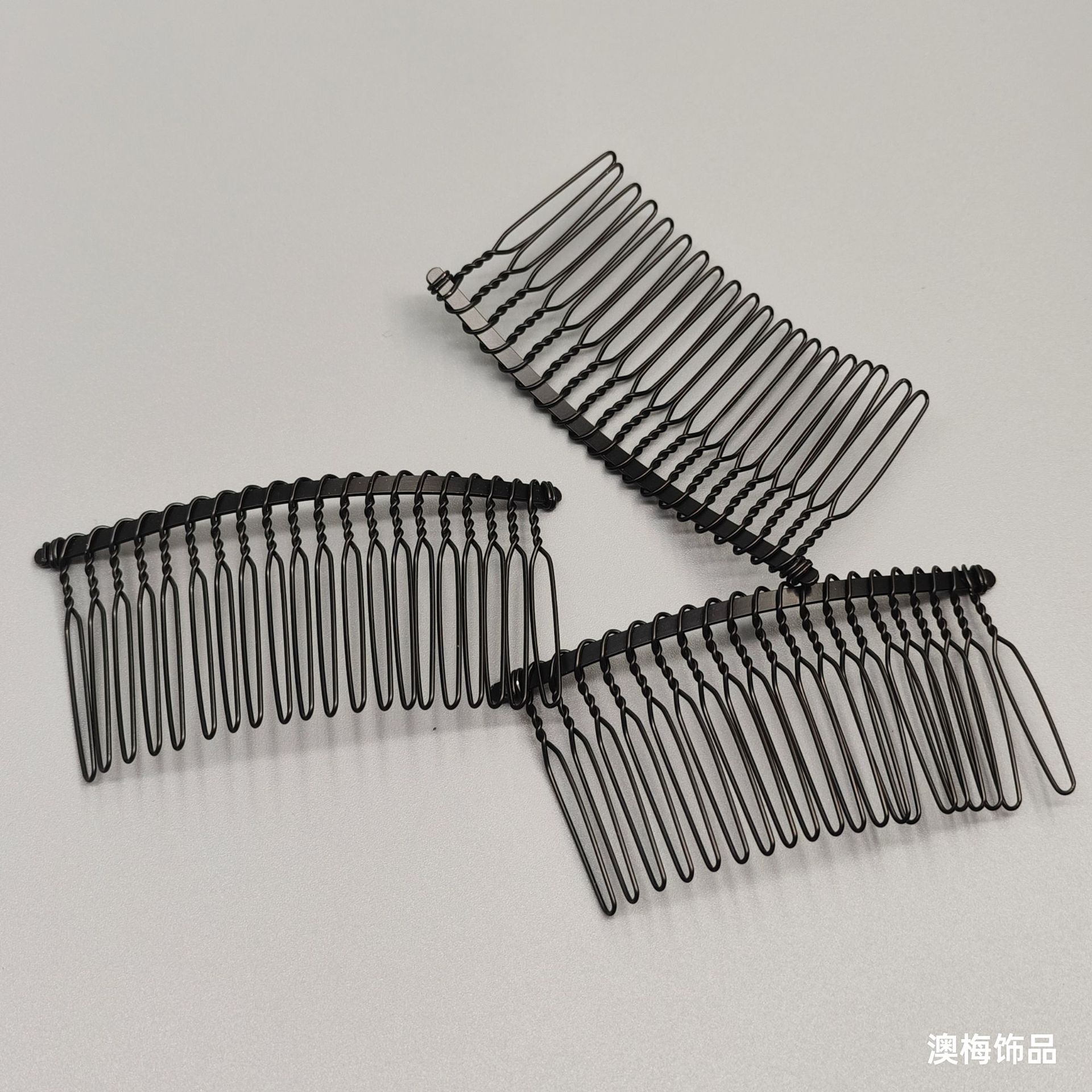 20-Tooth Extended Version 7.8*4.5cm Handmade Wedding Dress Accessories Veil Metal Comb Iron Twist Hair Comb Insert Comb