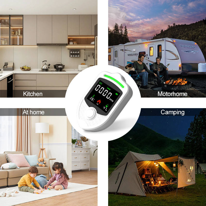 Gas Temperature and Humidity Co Four-In-One Wall Plug Detector Combustible Gas Leakage Carbon Monoxide Concentration Monitoring Instrument